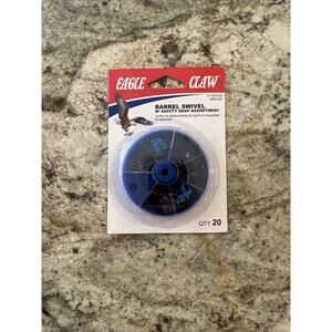 Eagle Claw 01182-002 Snap Swivel Asst Black 20Pc NEW + FAST SHIPPING